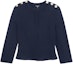 Buy (W) CHANEL 21C Sweater Biru Kasual Lengan Panjang Leher Bulat P70314-K10008-AW003