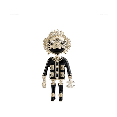 (Women) CHANEL 22 Black Lion Brooch Limited Edition. AB7908-B07675-NG870