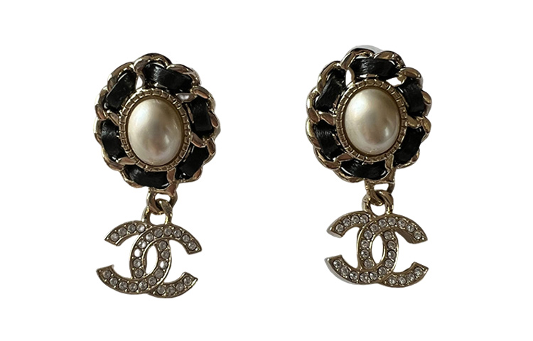 (Women) CHANEL 22 Classic Double C Pearl Drop Earrings Gold/Silver  Fashion AB6768-B06455-NE825 圖 2