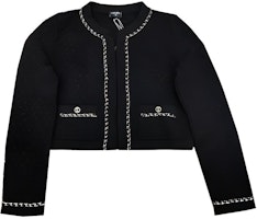 (Women) CHANEL 22AW 23B Black Solid Color Buttoned Knit Cardigan P75724-K10893-94305 (Women) CHANEL 22AW 23B Black Solid Color Buttoned Knit Cardigan P75724-K10893-94305