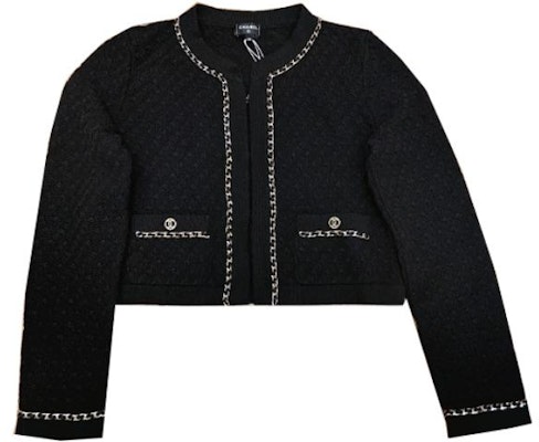 (W) CHANEL 22AW 23B Hitam Polos Cardigan Rajut Berkancing P75724-K10893-94305 Order (W) CHANEL 22AW 23B Hitam Polos Cardigan Rajut Berkancing P75724-K10893-94305