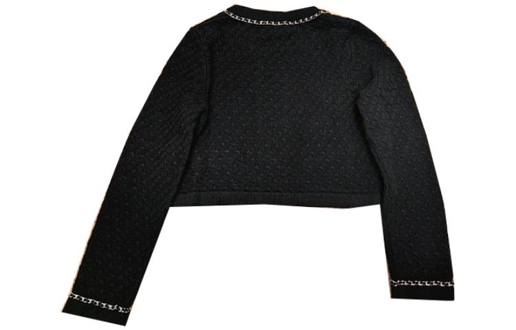 Lookbook (W) CHANEL 22AW 23B 黑色純色扣式針織開衫 P75724-K10893-94305