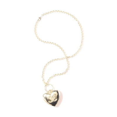 (Women) CHANEL 22C Early Spring Heart Pearl Pendant Metal Necklace for Women. AB7531-B07266-NG290