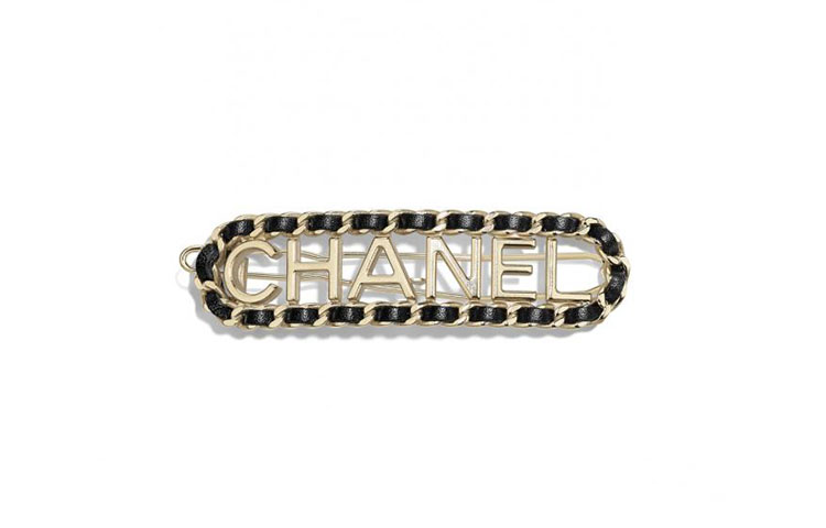(Women) CHANEL 22C Lambskin Vintage Letter Chain Hair Clip Accessory AB3095-B02096-N5742