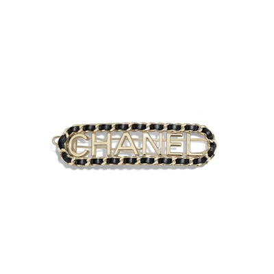 (Women) CHANEL 22C Lambskin Vintage Letter Chain Hair Clip Accessory AB3095-B02096-N5742