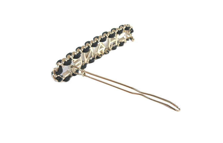 Shop (W) 샤넬 22C 램스킨 빈티지 레터 체인 헤어 클립 액세서리 AB3095-B02096-N5742