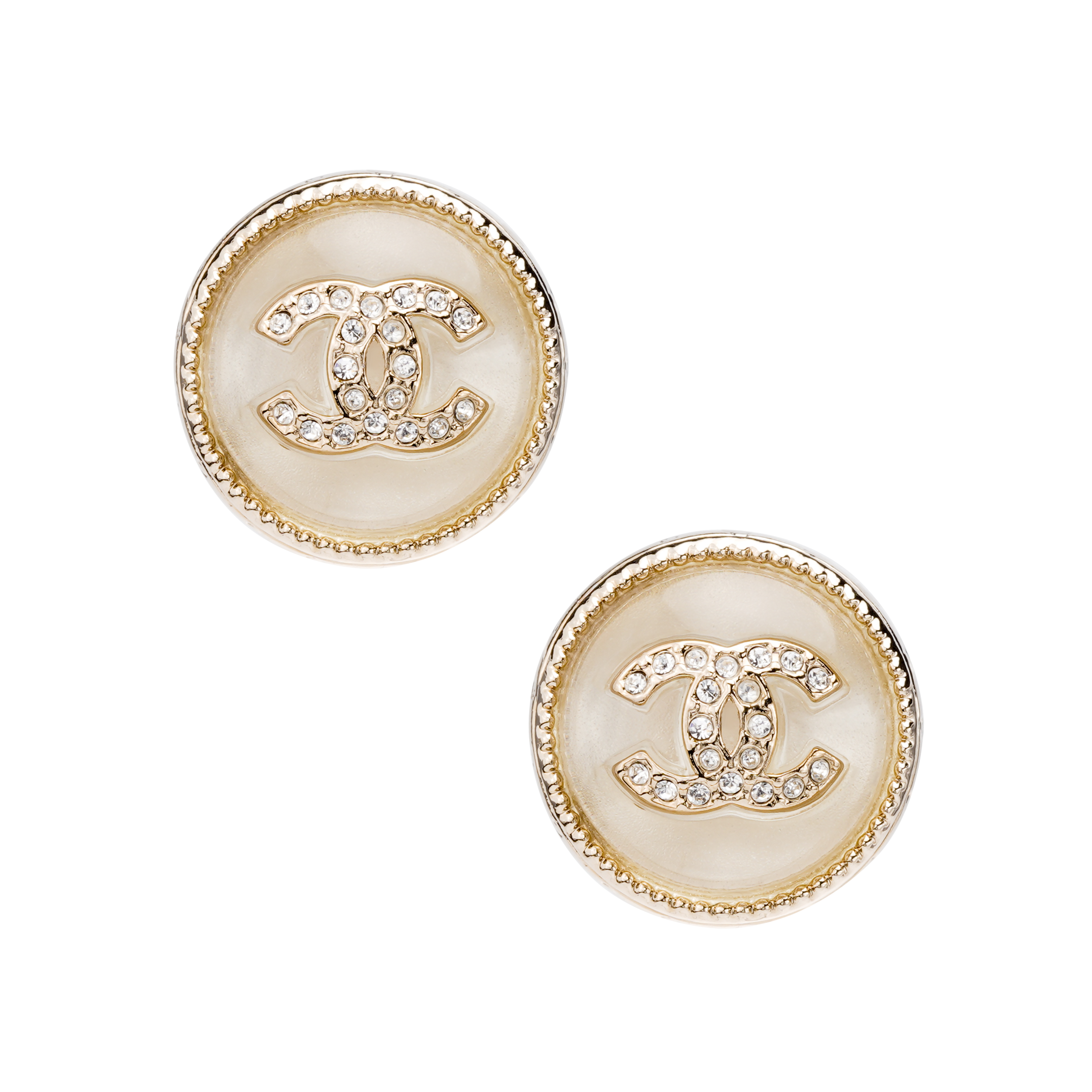 (Women) CHANEL 22C Spring Gold Round Button Metal Earrings for Women. AB7775-B07472-NG628 圖 2