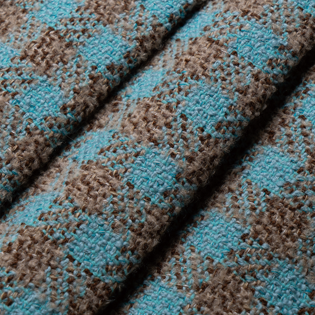 Sizing (W) CHANEL 22K Tweed Plaid Jaket Wanita Single-Breasted Mid-Length Multicolor P73646-V65263-NK487