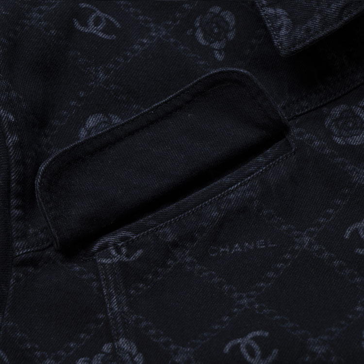 Cheap (W) CHANEL Jaket Denim Kasual Wanita Logo Printed Musim Semi Panas 23A 2023 P75284-V66954-94305