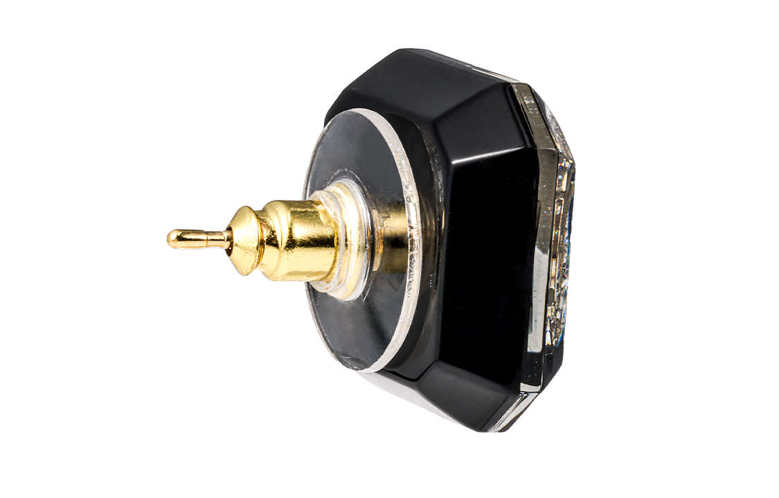 (Women) CHANEL 23A Black Rhinestone Double C Resin Earrings for Women. ABB356-B13567-NQ093 圖 4