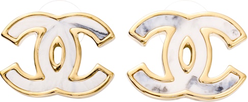 (Women) CHANEL 23A Blue White Gradient Classic Double C Metal Earrings for Women. ABB072-B13065-N0879 (Women) CHANEL 23A Blue White Gradient Classic Double C Metal Earrings for Women. ABB072-B13065-N0879