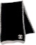 Buy (W) 香奈儿23A经典黑白标志针织围巾女款黑色 AA9203-B13195-NO937