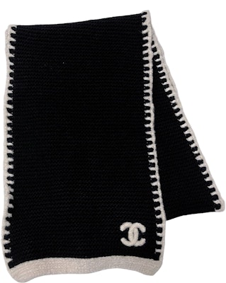 (W) 香奈儿23A经典黑白标志针织围巾女款黑色 AA9203-B13195-NO937 Order (W) 香奈儿23A经典黑白标志针织围巾女款黑色 AA9203-B13195-NO937