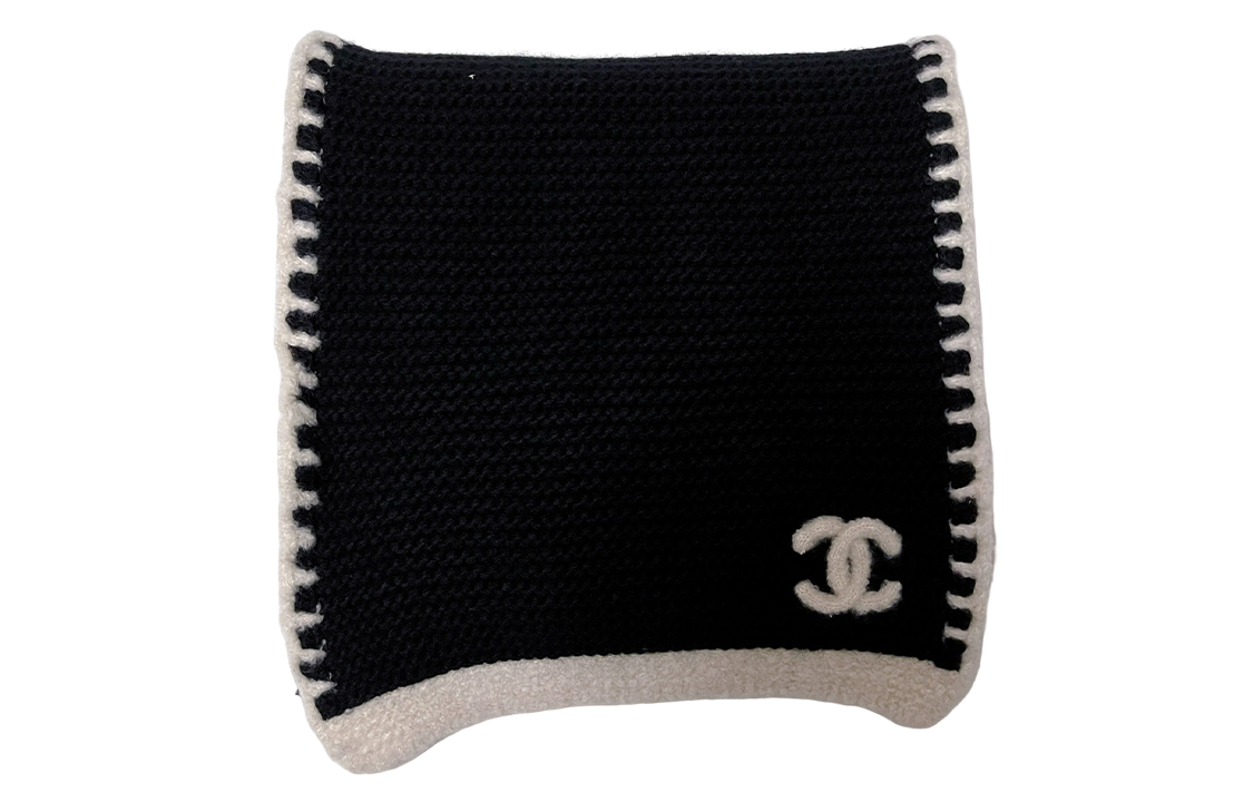 Lookbook (W) 香奈儿23A经典黑白标志针织围巾女款黑色 AA9203-B13195-NO937