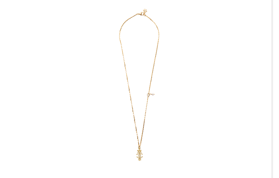 (Women) CHANEL 23A Double C Logo Pendant Necklace Gold with Rhinestones for Women ABB330-B13556-NQ114 圖 4