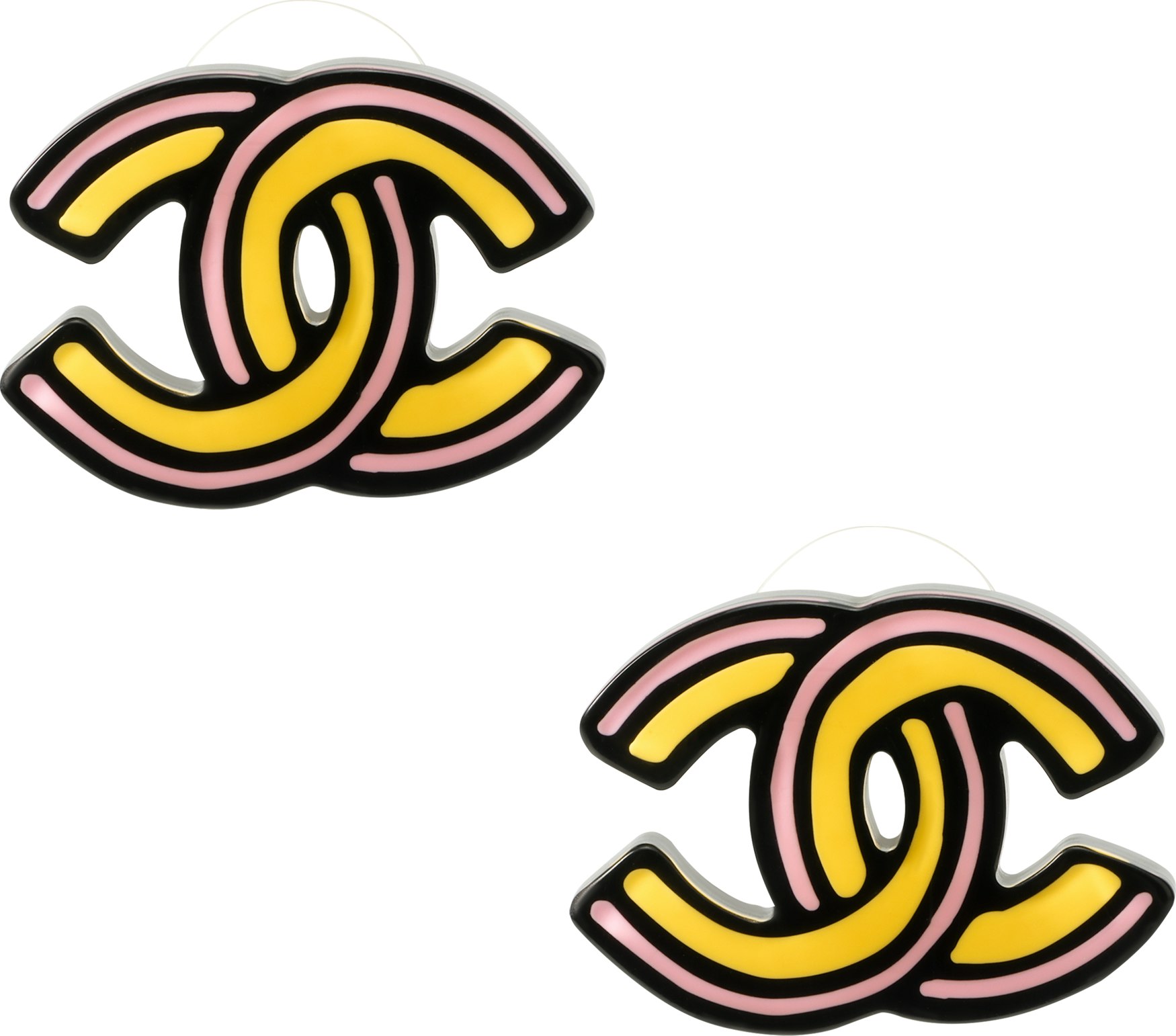 women-chanel-23-a-pink-resin-classic-double-c-logo-hand-drawn-cartoon-earrings-women-abb-379-b13569-nq-133