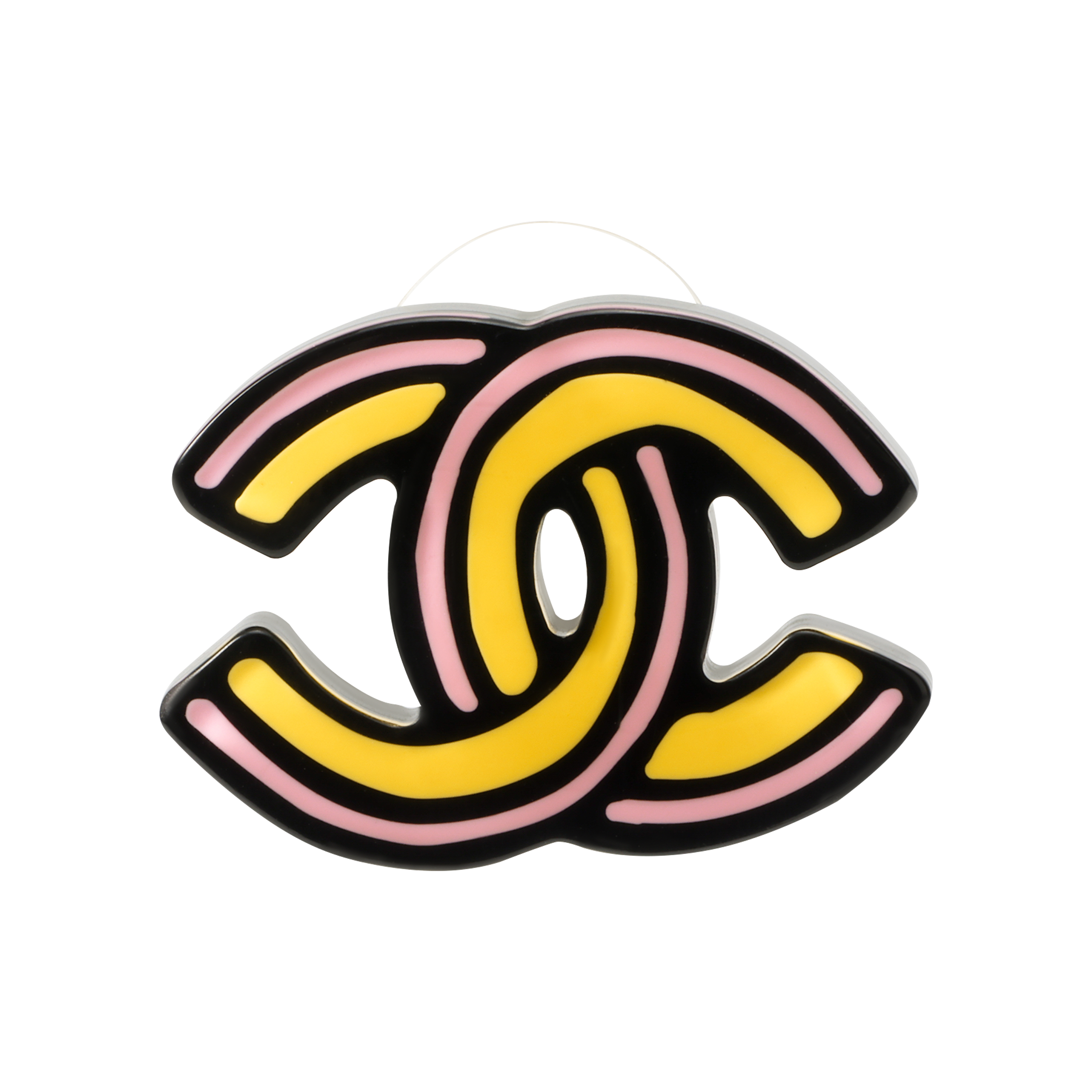 Lookbook (W) シャネル 23A ピンク レジン クラシック ダブルC 手描き風 カートゥーン レディースピアス ABB379-B13569-NQ133