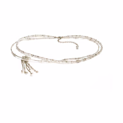 (Women) CHANEL 23B White Pearl Embellished Waist Chain ABB281-B13560-NQ105