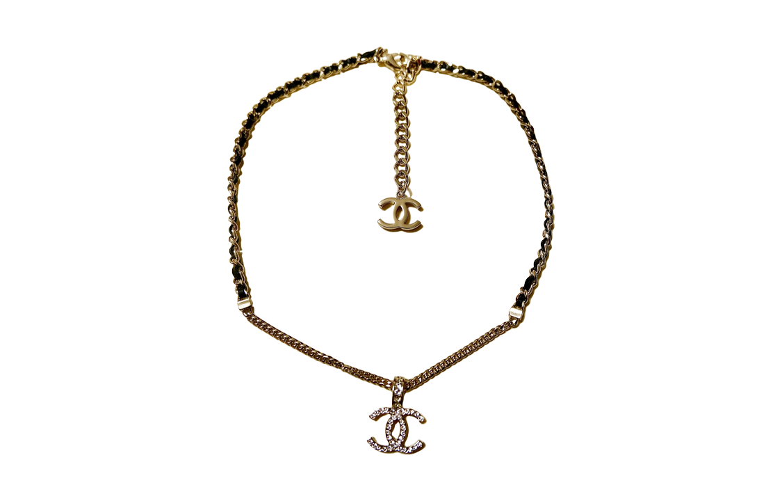 (Women) CHANEL 23B Double C Rhinestone Necklace Gold  Fashion Accessory ABD110-B16033-NW023 圖 3