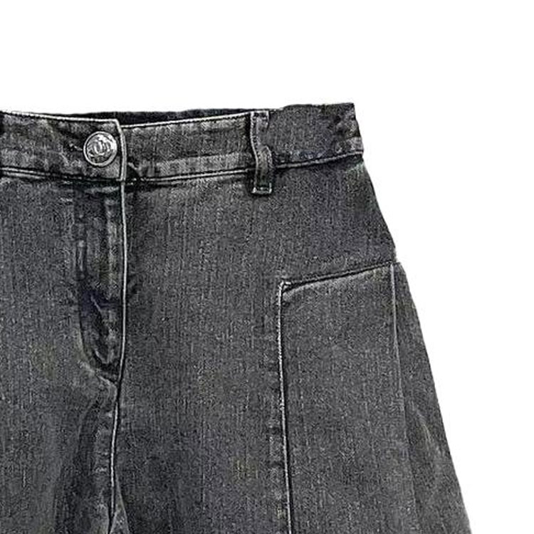 Purchase (W) 香奈兒 23C 高腰黑色牛仔迷你裙搭配純色鈕扣設計 P74034-V65658-NL656