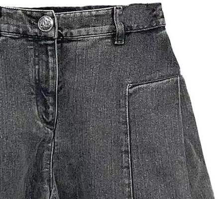 (Women) CHANEL 23C High-Waist Black Denim Mini Skirt with Solid Button Design P74034-V65658-NL656 Purchase (Women) CHANEL 23C High-Waist Black Denim Mini Skirt with Solid Button Design P74034-V65658-NL656