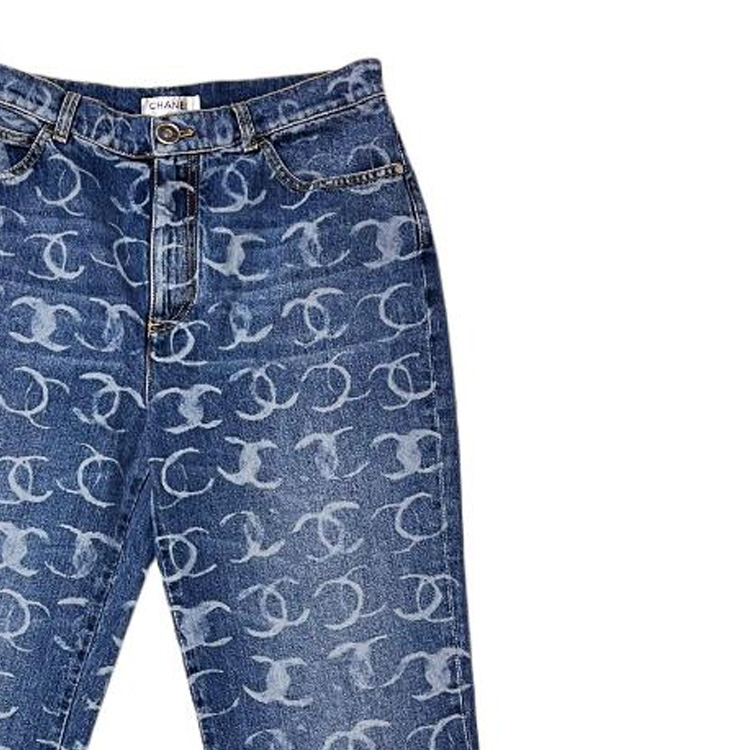 Purchase (W) シャネル 23FW 23B ロゴプリント フレアデニム ジーンズ レディース ディープブルー P74545-V67154-NQ357