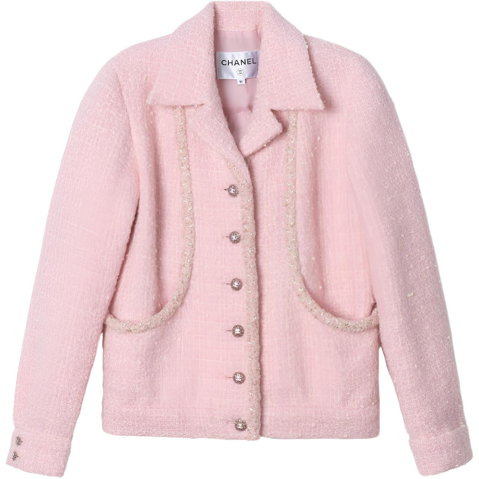 (Women) CHANEL 23FW 23K Single-Breasted Pink Casual Jacket for Women. P75791-V67466-NR723