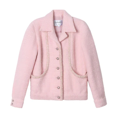 (Women) CHANEL 23FW 23K Single-Breasted Pink Casual Jacket for Women. P75791-V67466-NR723