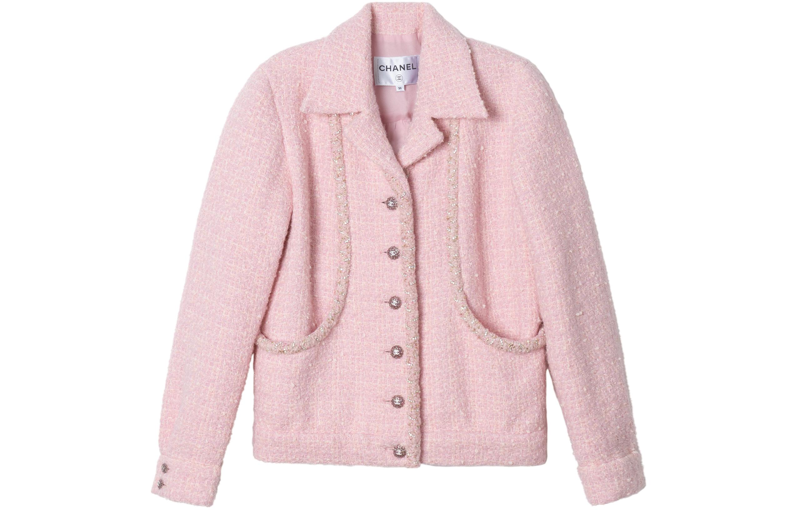 (Women) CHANEL 23FW 23K Single-Breasted Pink Casual Jacket for Women. P75791-V67466-NR723 圖 2