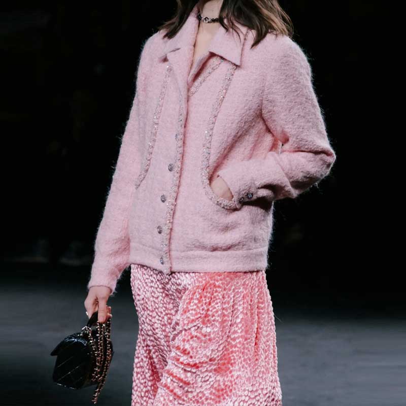 (Women) CHANEL 23FW 23K Single-Breasted Pink Casual Jacket for Women. P75791-V67466-NR723 圖 4