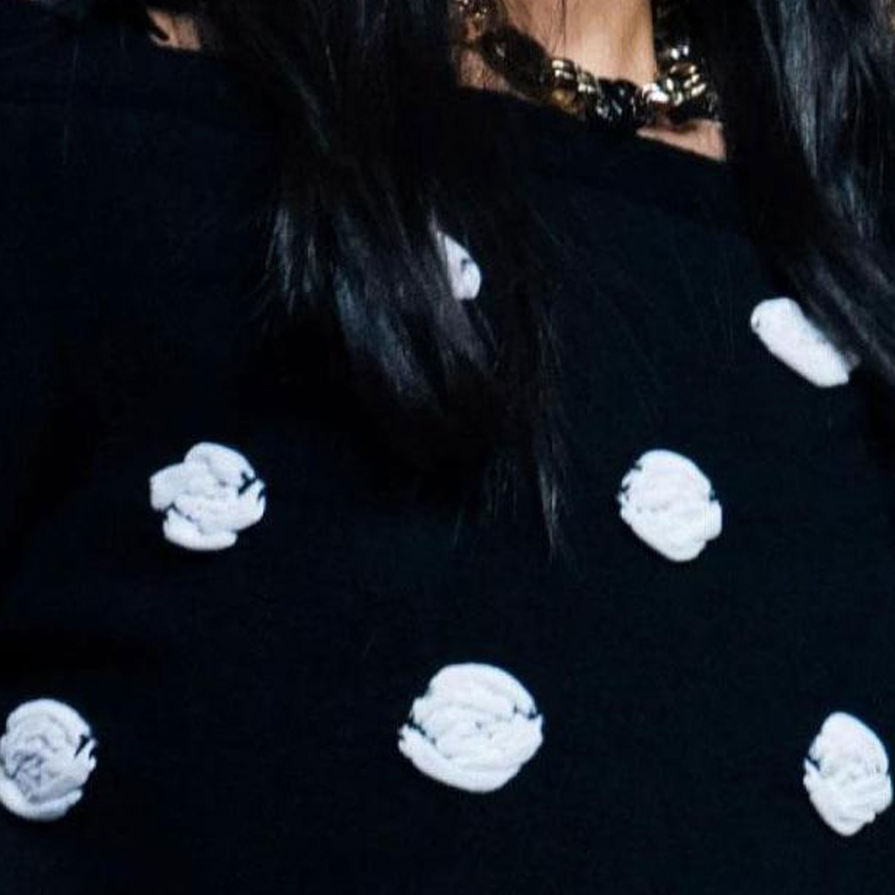 (Women) CHANEL 23K Camellia Pattern Pullover Knit Sweater Women’s Multicolor. P76049-K10978-NS568 圖 4