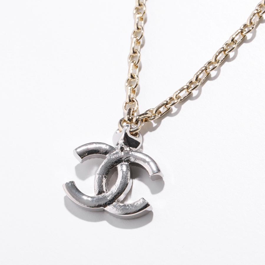 (Women) CHANEL 23K Gold-Tone Diamond CC Chain Necklace for Women - Silver ABC147 B14705 NS704 圖 3