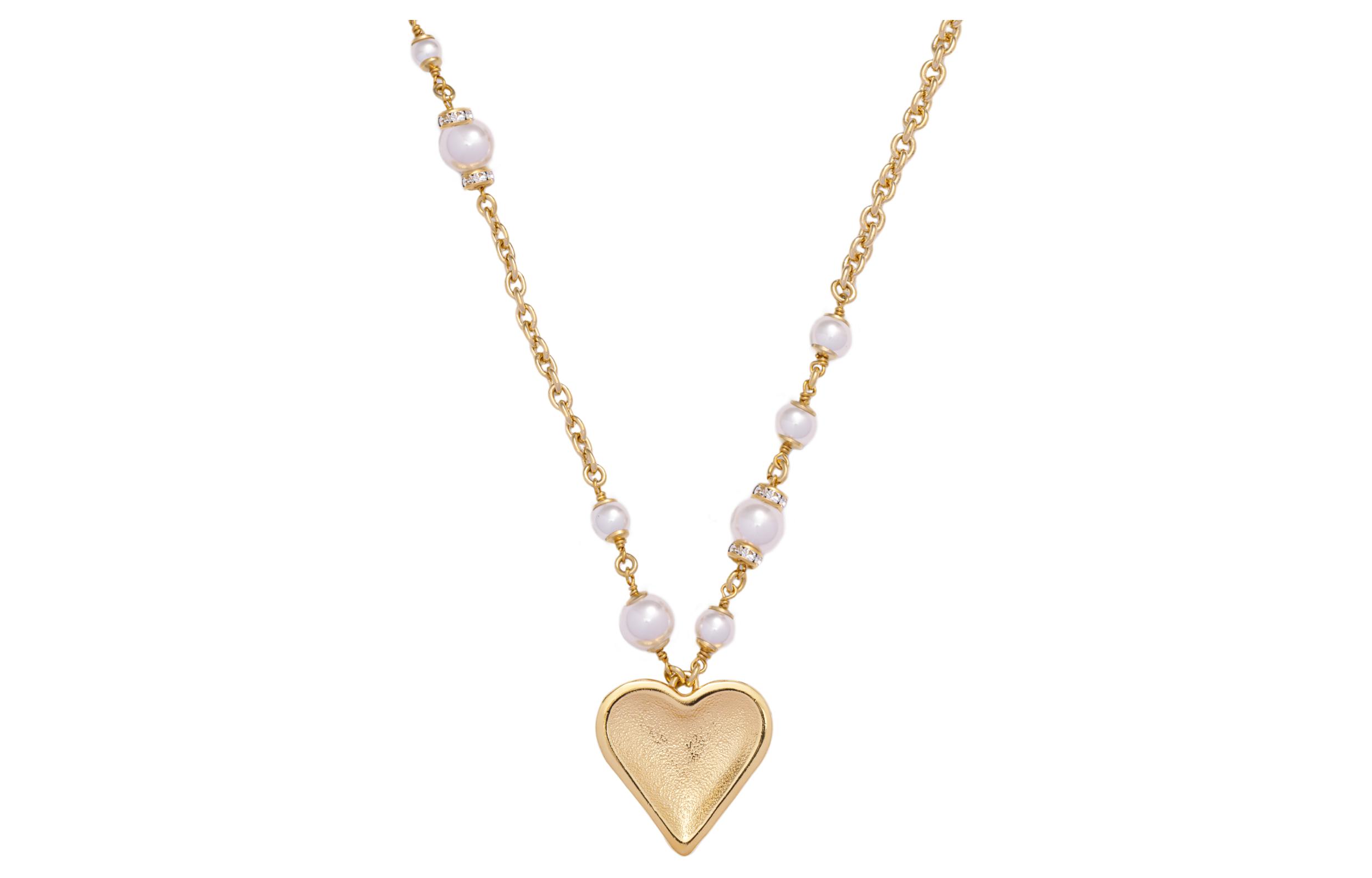 (Women) Chanel 23K Heart Classic Double C Pearl Necklace Gold -  Accessory ABC235-B14766-NS752 圖 3