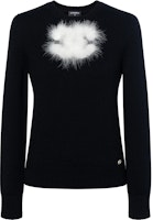 (Women) CHANEL 23K Logo Two-Tone Round Neck Long Sleeve Sweater Women Black. P76044-K10969-NS597 (Women) CHANEL 23K Logo Two-Tone Round Neck Long Sleeve Sweater Women Black. P76044-K10969-NS597