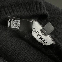 Purchase (Women) CHANEL 23K Logo Two-Tone Round Neck Long Sleeve Sweater Women Black. P76044-K10969-NS597