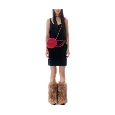 (Women) CHANEL 23N Navy Blue Sleeveless Knit Dress with Waist Detail. P74376-K10840-NR490