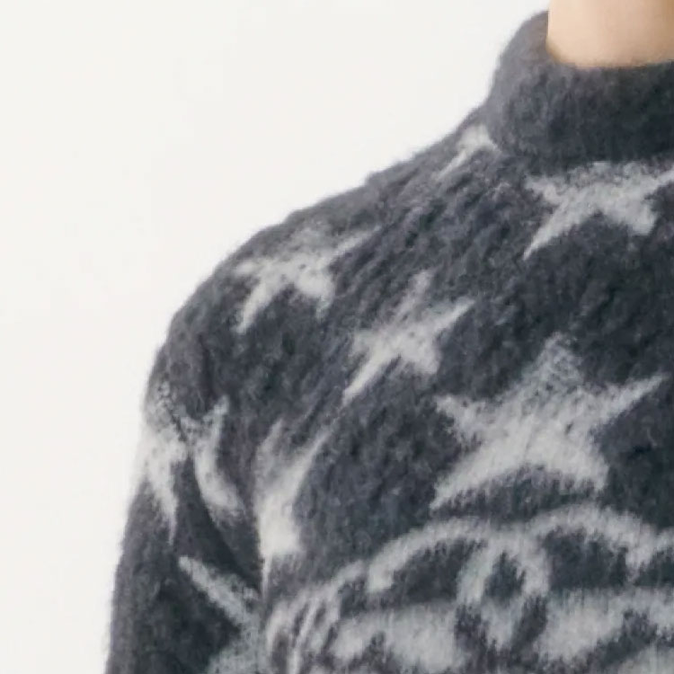 (Women) CHANEL 23N Star Pattern Round Neck Short Knit Sweater for Women. P74520-K10862-NR474 圖 5