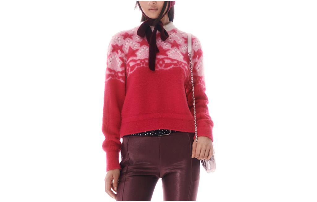 (Women) CHANEL 23N Star Pattern Round Neck Short Knit Sweater for Women. P74520-K10862-NR474 圖 6