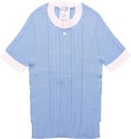 (Women) CHANEL 23P Contrast Logo Knit Sweater P74721-K10701-NM983 (Women) CHANEL 23P Contrast Logo Knit Sweater P74721-K10701-NM983