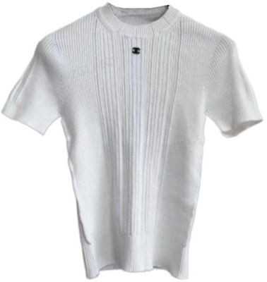 (Women) CHANEL 23P Contrast Logo Knit Sweater P74721-K10701-NM983 Order (Women) CHANEL 23P Contrast Logo Knit Sweater P74721-K10701-NM983