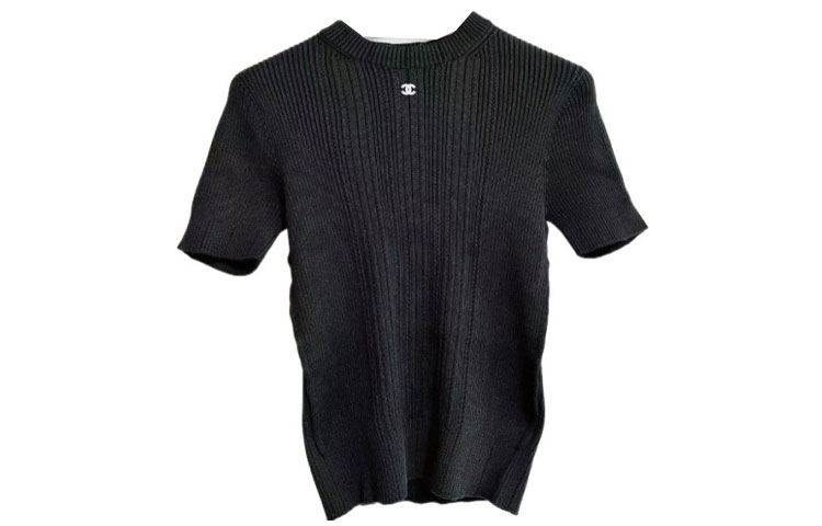 Purchase (W) CHANEL 23P 對比Logo針織毛衣 P74721-K10701-NM983