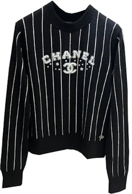 (Women) CHANEL 23P Striped Logo Jacquard Knit Sweater Women’s Black P74734-K10713-NM966 Buy (Women) CHANEL 23P Striped Logo Jacquard Knit Sweater Women’s Black P74734-K10713-NM966