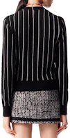 Purchase (Women) CHANEL 23P Striped Logo Jacquard Knit Sweater Women’s Black P74734-K10713-NM966