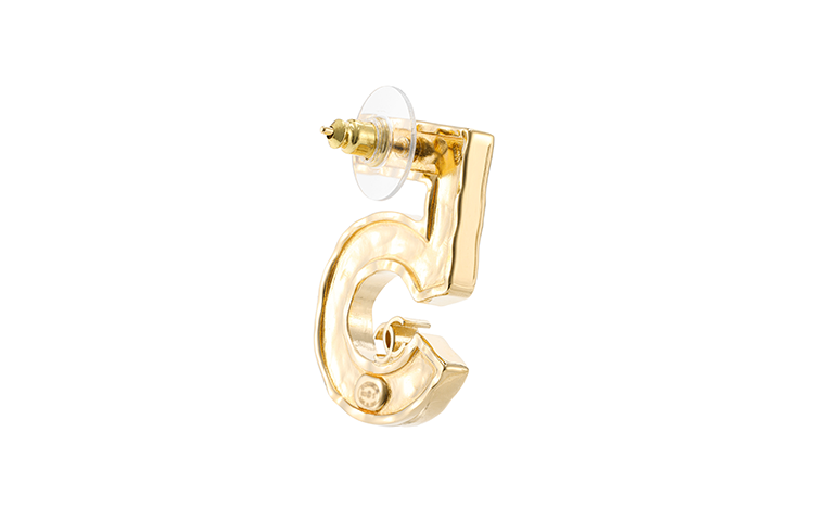 (Women) CHANEL 23S Classic No.5 Letter Earrings Black  SS23 Collection ABA836-B10895-NN920 圖 4