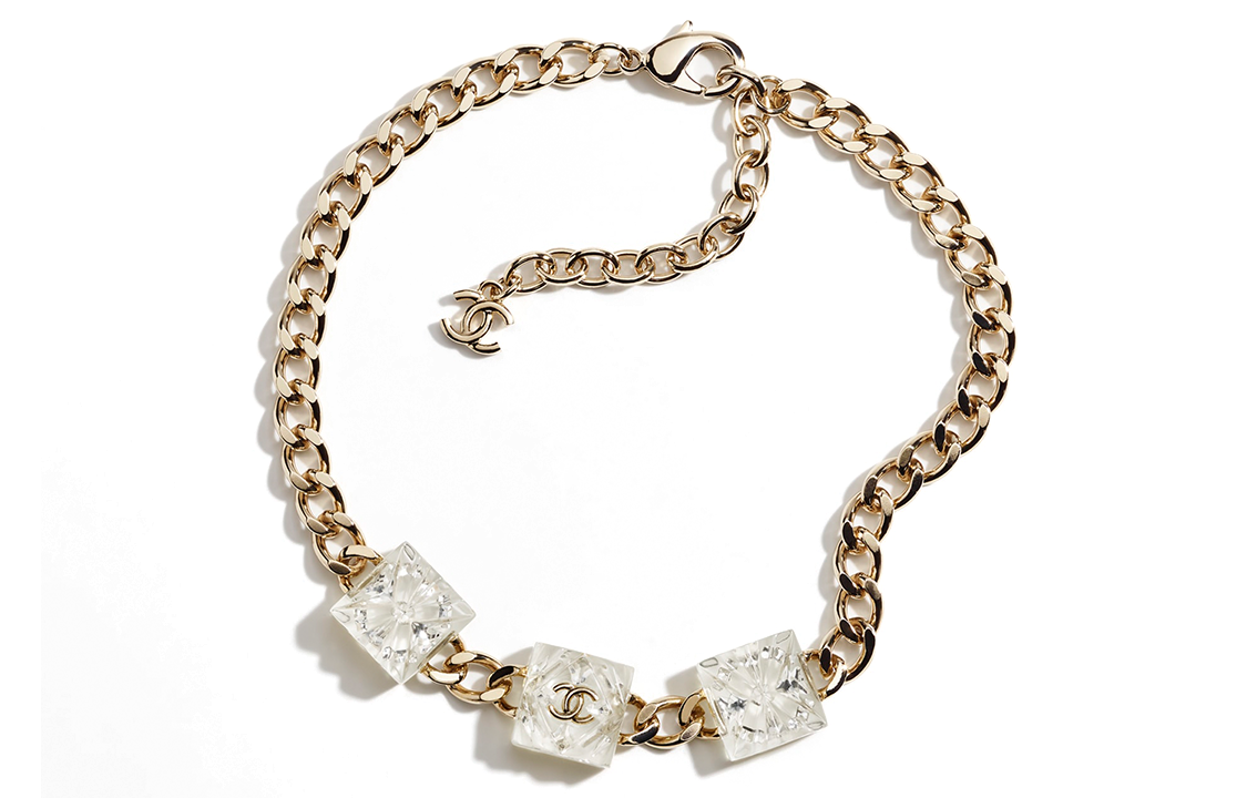 (Women) CHANEL 23S Crystal Double C Logo Necklace Gold -  Spring Summer Collection ABA957-B10971-NO030 圖 2