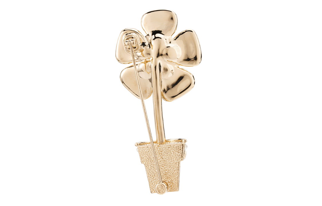 (Women) CHANEL 23S Gold Camellia Pearl Rhinestone Brooch  Accessory. ABA573-B10750-NN572 圖 4