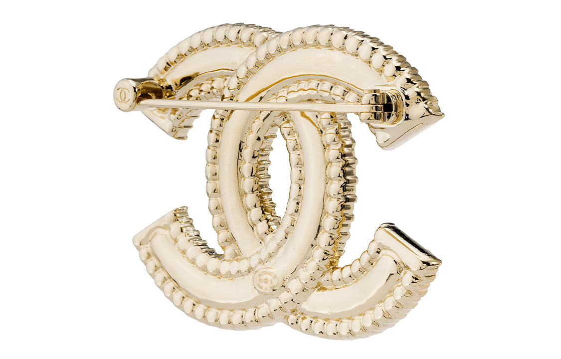 Shop (W) 香奈儿23S金色简约双C标志胸针 女士春夏款SS23 ABA867-B10933-NN971