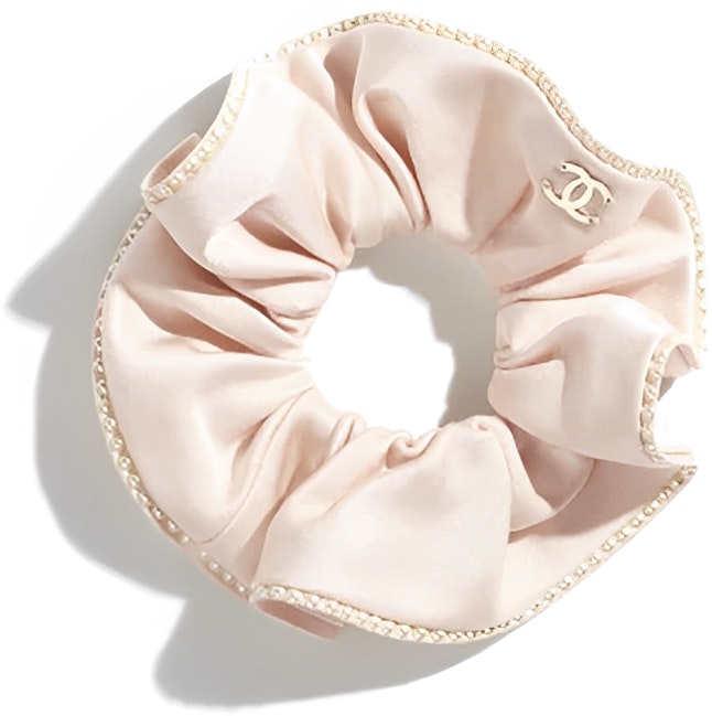 women-chanel-23-s-silk-satin-scrunchie-with-pearl-inlaid-double-c-logo-beige-accessory-aa-9137-b10966-no-047