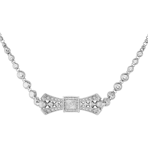 (Women) CHANEL 23S Spring/Summer Necklace Double C Logo Cubic Zirconia & Pearl Accents. ABA632-B10757-NN590 圖 3