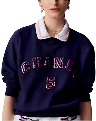 (W) CHANEL 23SS 字母Logo長袖翻領運動衫 深藍色 P74271-K10697-NM762 Buy (W) CHANEL 23SS 字母Logo長袖翻領運動衫 深藍色 P74271-K10697-NM762